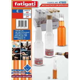 BOTTIGLIETTA PET 150ML CON TAPPO A