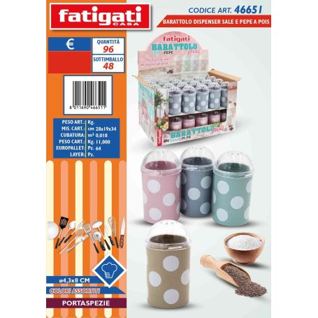 BARATTOLO DISPENSER SALE E PEPE A P