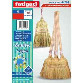 SCOPA SAGGINA 5 FILI TOPOLINA 140CM