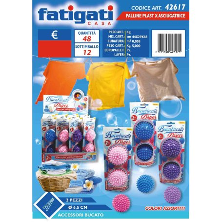 PALLINE PLAST.X ASCIUGATRICE 2PZ