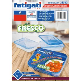 CONTENITORE PL.RETT.500ML 3PZ