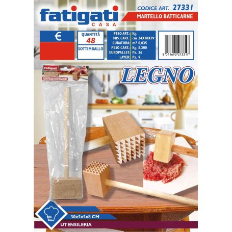 MARTELLO BATTICARNE IN LEGNO