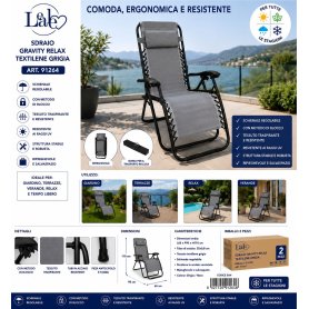 SDRAIO GRAVITY RELAX 91264 TXT GRIGIO