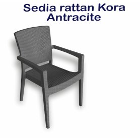 SEDIA RATTAN KORA ANTRACITE NG