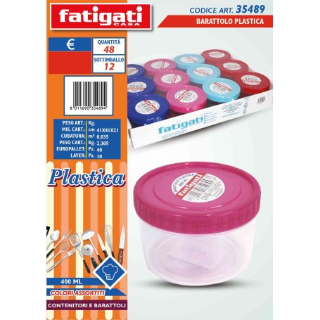 BARATTOLO PLASTICA 400ML