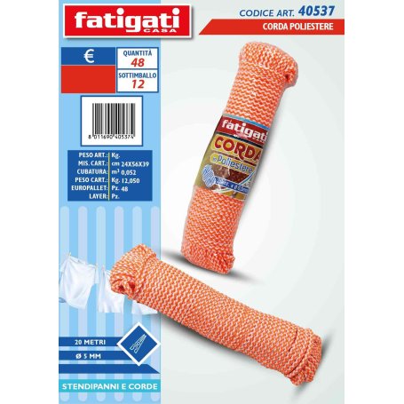 CORDA STENDIBIANCHERIA 5MM 20MT