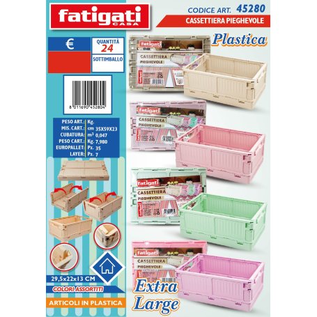 CASSETTIERA PLAST.PIEGHEVOLE EXTRA