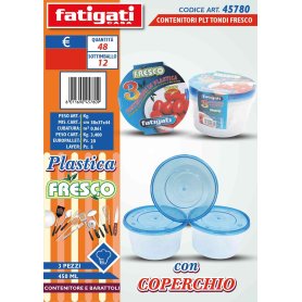 CONTENITORE PL. TONDI 450ML 3PZ