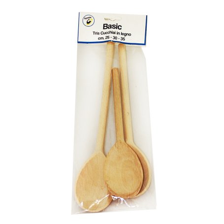TRIS CUCCHIAIO LEGNO 25/30/35 BASIC