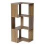 LIBRERIA ANGOLARE OAK CANNETTATO