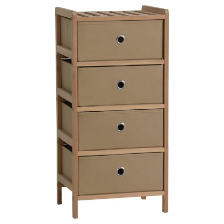 CASSETTIERA 4CASS.LEGNO CORINE NAT/TORT