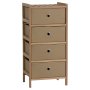 CASSETTIERA 4CASS.LEGNO CORINE NAT/TORT