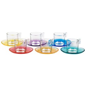 TAZZINE CAFFE' 6PZ VETRO C/P COL.