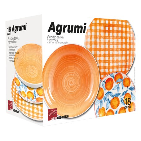 SERVIZIO PIATTI 18PZ AGRUMI