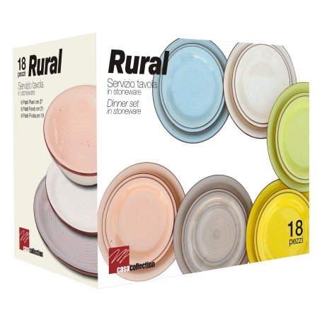 SERVIZIO PIATTI 18PZ RURAL COL.