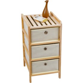 CASSETTIERA 3CASS.LEGNO CORINE NAT/BEIGE