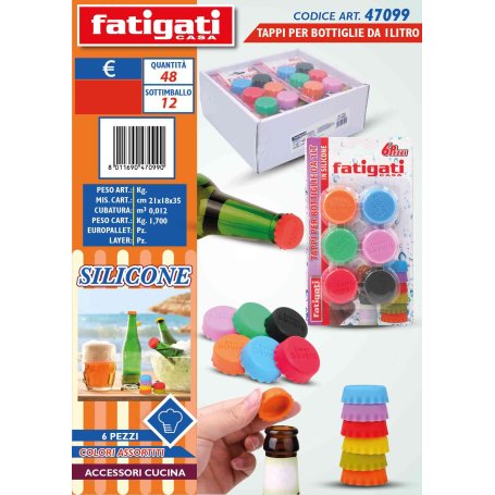 TAPPI X BOTTIGLIE 1LT IN SILICONE