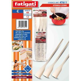 UTENSILI LEGNO 30CM 3PZ