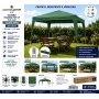 GAZEBO FOLDING POP UP  MT 3X3 VERDE