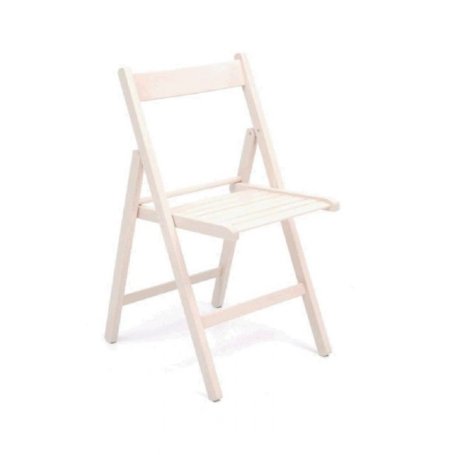 SEDIA PIEGHEVOLE LEGNO BIANCO