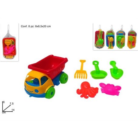 CAMION CON ACCESSORI SET 6 PZ
