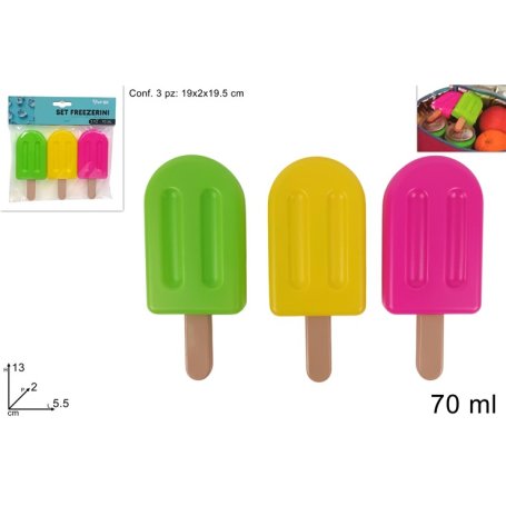 FREEZERINI GHIACCIOLI COLORATI 70ML 3PZ
