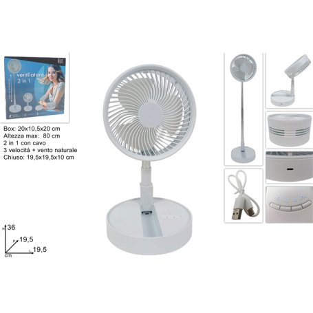 VENTILATORE C/BASTONE TELESCOPICO