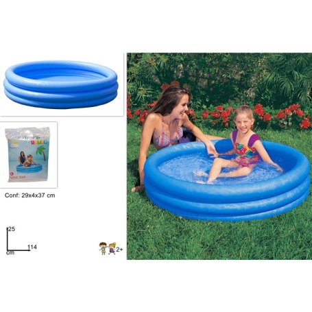 PISCINA 3 ANELLI CRYSTAL BLU