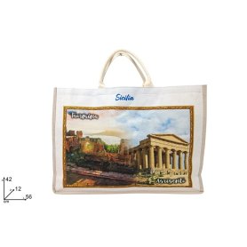 BORSA MARE 56X42CM JUTA BIANCA