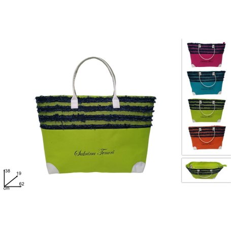 BORSA MARE FANT.FLUO FASCE JEANS