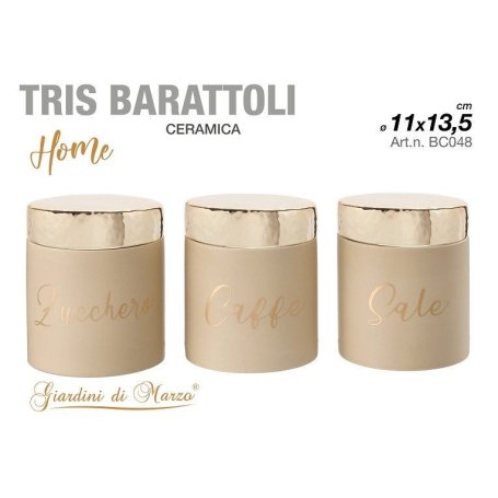 G.DI MARZO TRIS BARATTOLI CREMA T/ORO