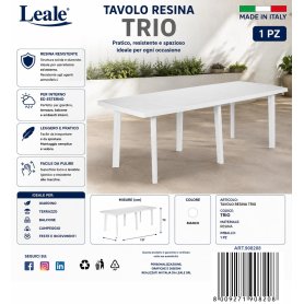 TAVOLO TRIO BIANCO 216X90X72