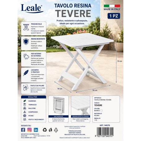 TAVOLO TEVERE BIANCO