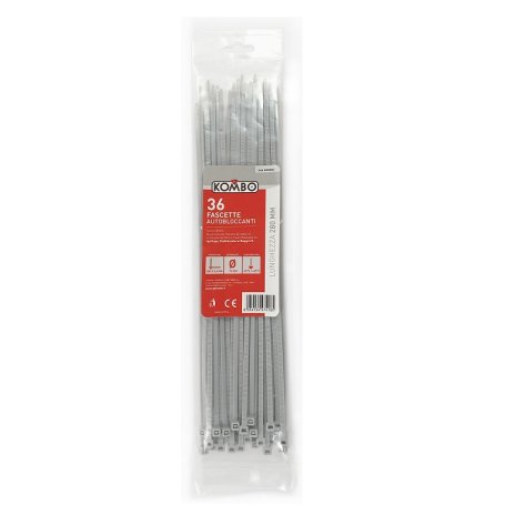FASCETTE 250MMX3.6MM 36PZ GRIGIE