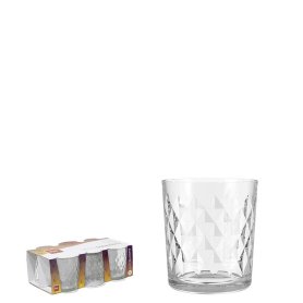 BICCHIERE VETRO ACQUA DIAMANTE 25CL 6PZ