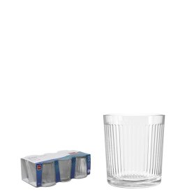 BICCHIERE VETRO ACQUA EDGE 25CL 6PZ