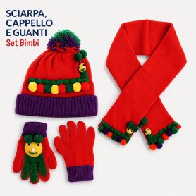 SCIARPA-CAPPELLO-GUANTI SET BIMBI