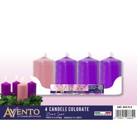 CANDELE COLORATE DELL'AVVENTO D5 H9 4PZ