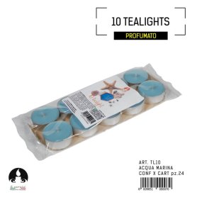 TEALIGHT 10PZ ACQUA MARINA