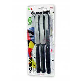 COLTELLO HORECA T/SEGA NERO 6PZ
