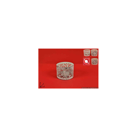 P/TEALIGHT METALLO ASS. BEIGE ANTIC.