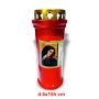 LUMINO CERA ROSSO PARAPIOGGIA D.6X15H